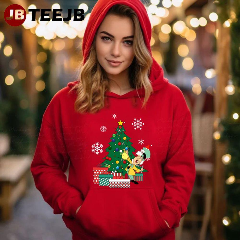 The Mad Hatter Around The Christmas Tree TeeJB Unisex Hoodie