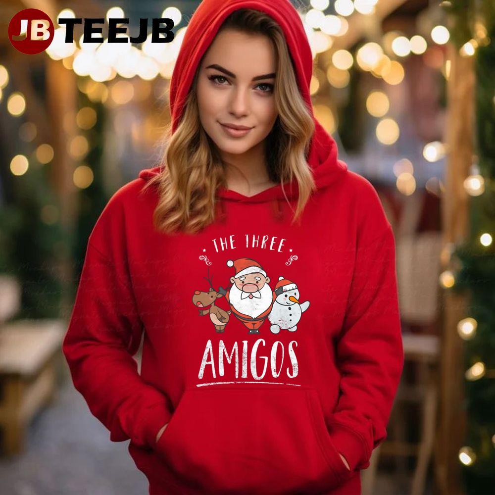 The Three Amigos Rudolph The Red Nosed Reindeer Christmas TeeJB Unisex Hoodie