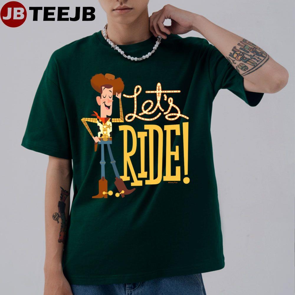 Toy Story 4 Woody Illustration Let’s Ride TeeJB Unisex T-Shirt