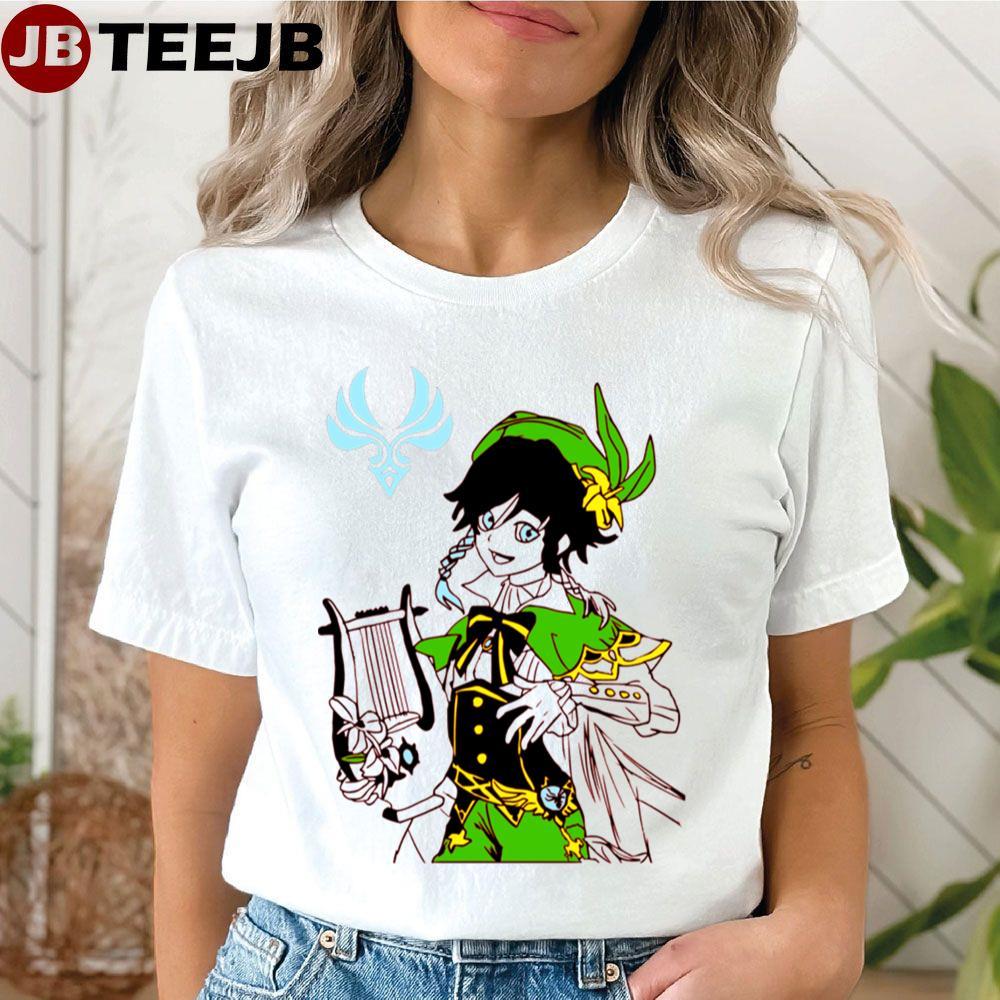 Venti Genshin Impact Game Anime Manga TeeJB Unisex T-Shirt