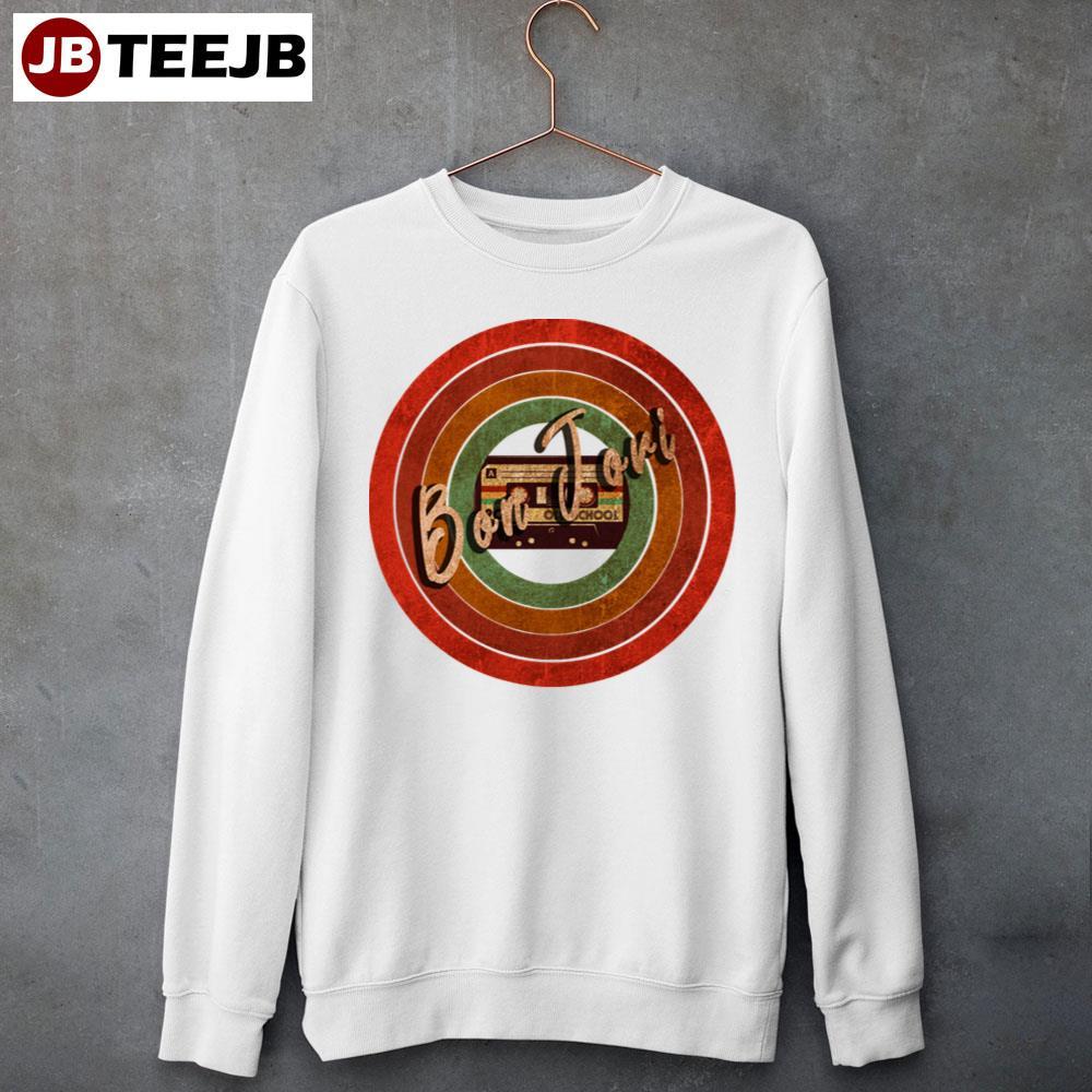 Vintage Art Style Circle Bon Jovi TeeJB Unisex T-Shirt