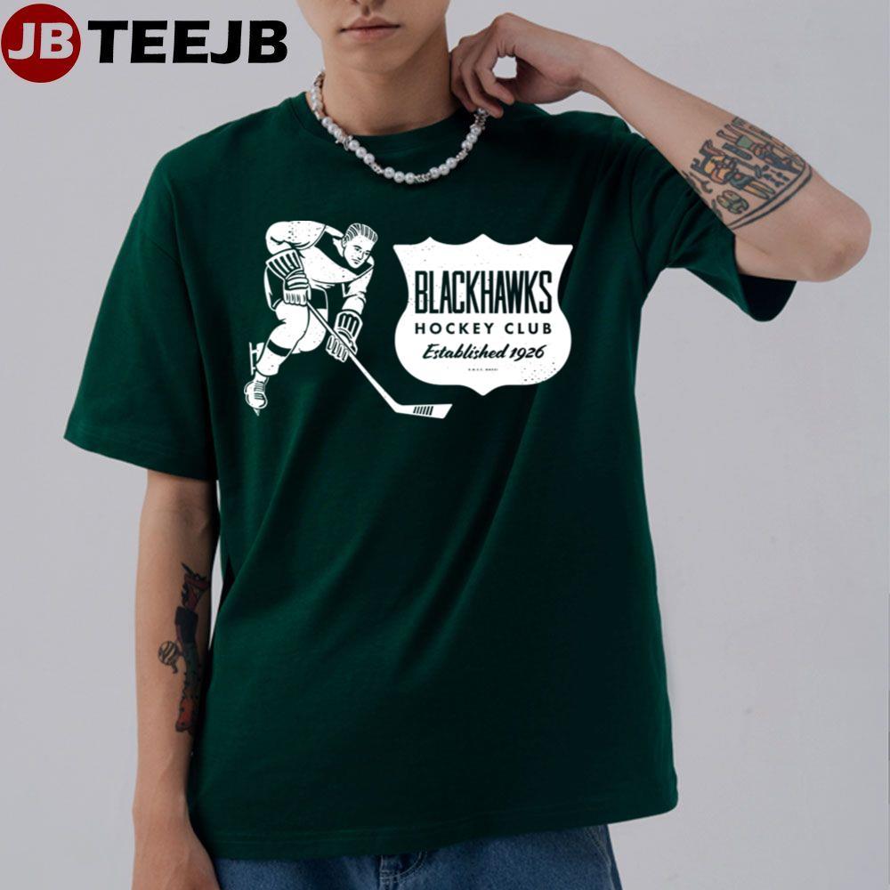 Vintage Hockey Style White Chicago Blackhawks TeeJB Unisex T-Shirt