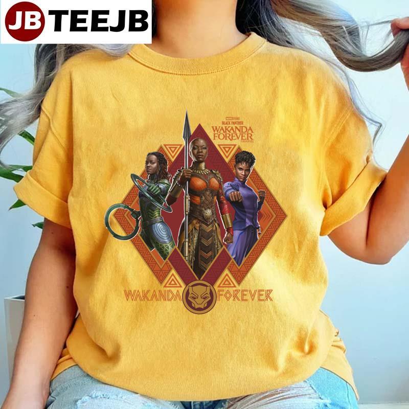 Wakanda Forever Nakia Okoye Shuri TeeJB Unisex T-Shirt