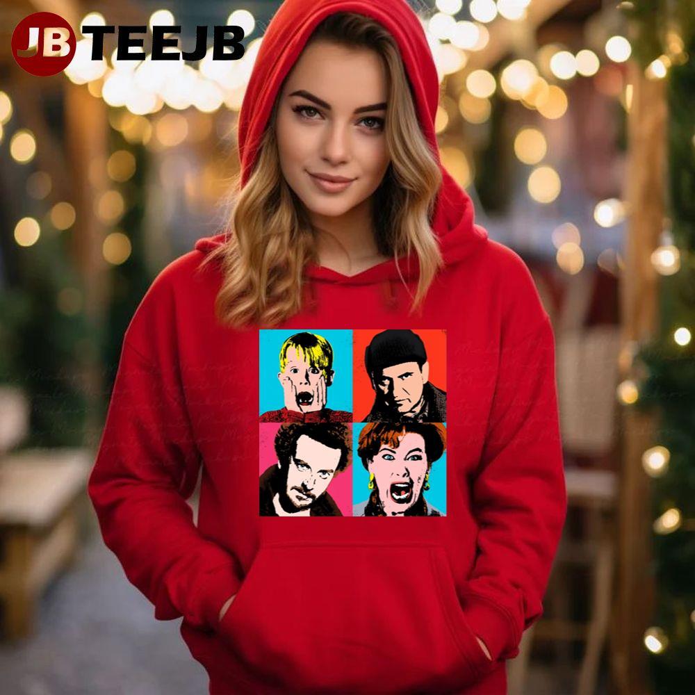 Warhol Alone Home Alone Christmas TeeJB Unisex Hoodie