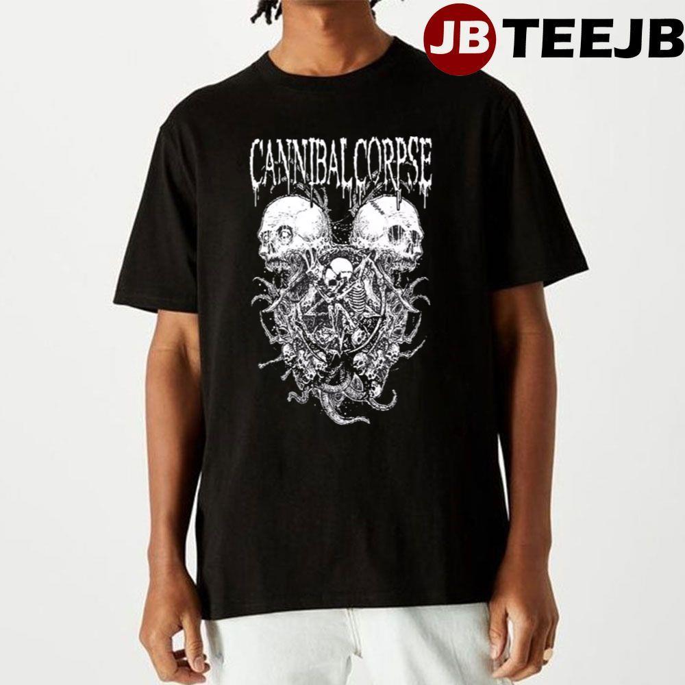 White Black Art Skull Cannibal Corpse TeeJB Unisex T-Shirt